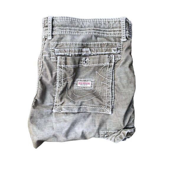 Vintage True Religion Cargo Shorts Size 38 Brown - Picture 3 of 11